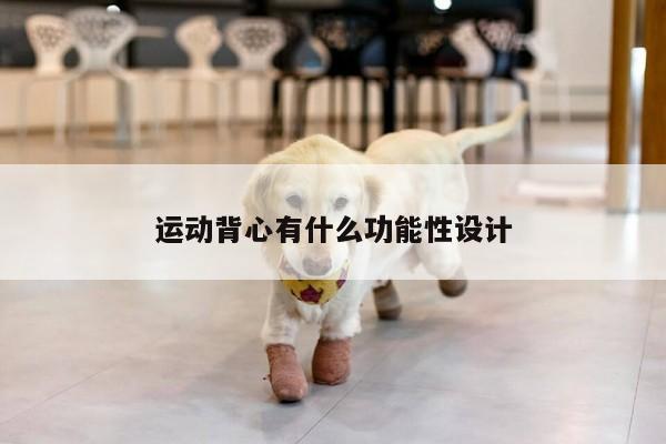 运动背心有什么功能性设计